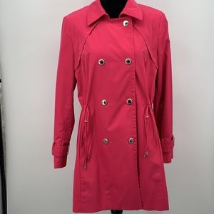 Calvin Klein Trench Coat size Large Pink spring jacket
